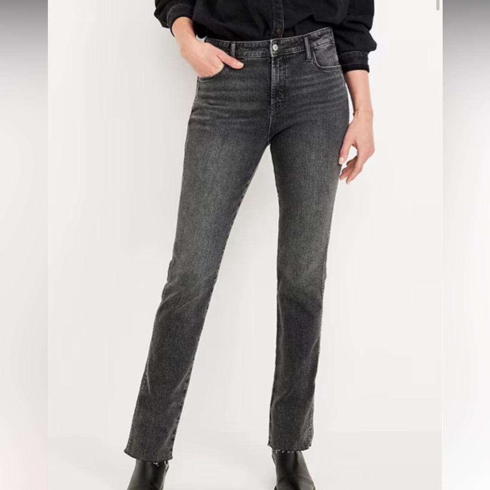 NWT Old Navy High Rise Vintage Slim Jeans Black Size 12